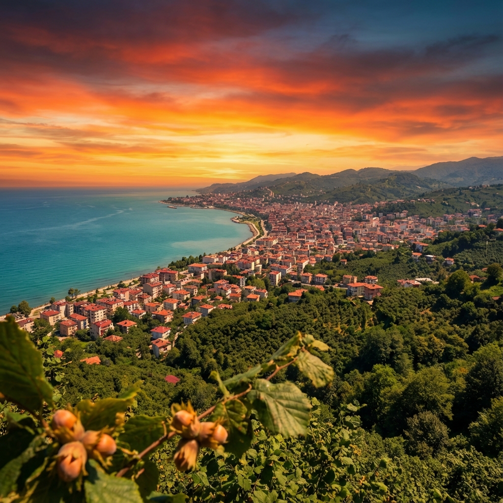 Ordu Boztepe Manzarası - Karadeniz ve Fındık Bahçeleri